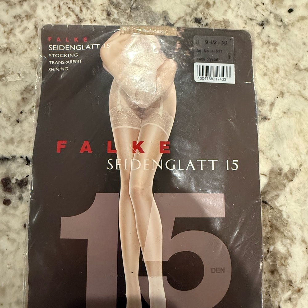 *NEVER WORN IN ORIGINAL PACKAGING* Falke Seidenglatt 15 Size II Women Stockings